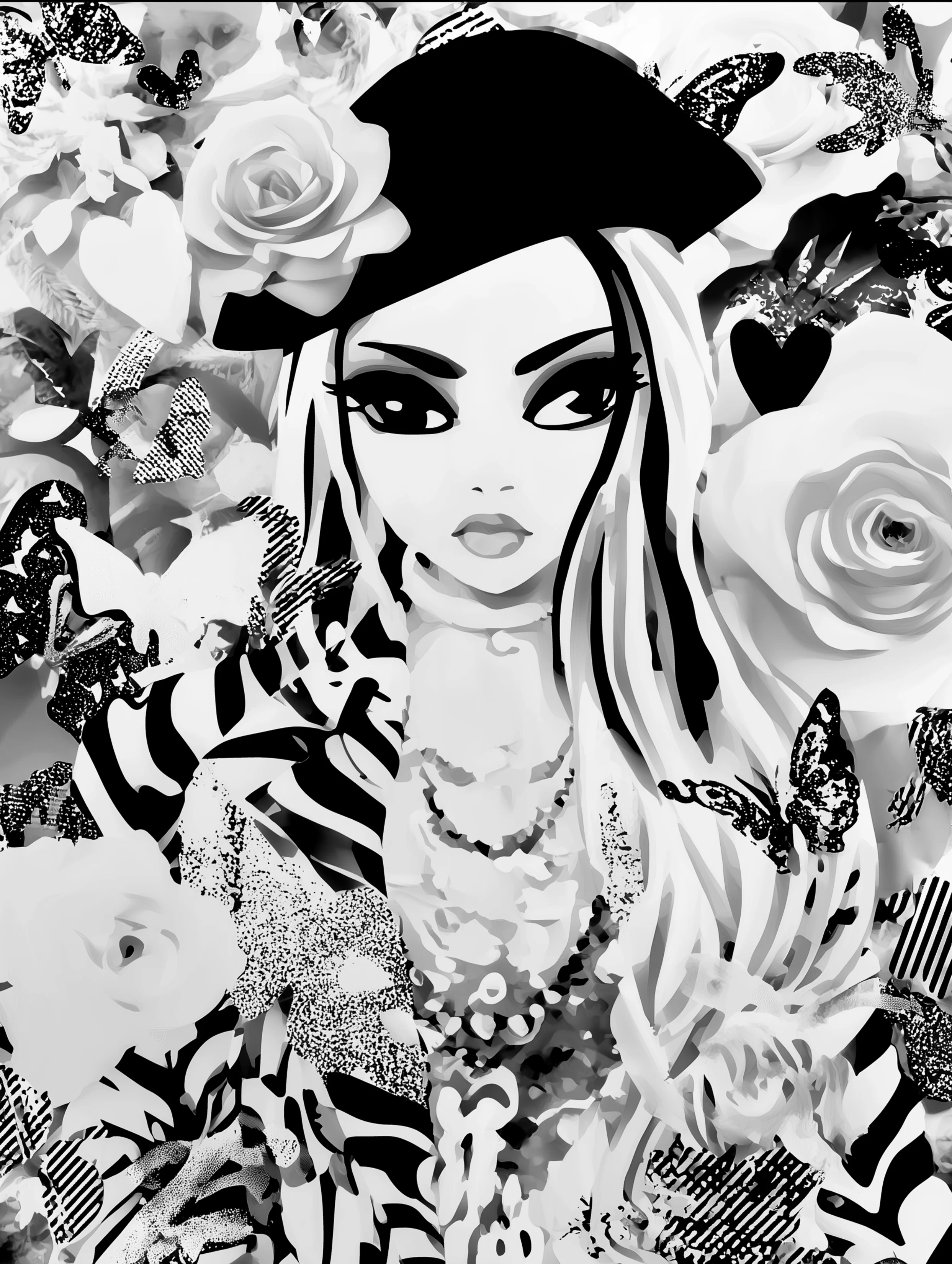 Free printable pirate coloring pages for adults featuring black and white image of female pirate coloring sheet